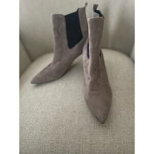 Veronica Beard VERO CUOIO 3" heel Suede Rear Zip, Ankle Boot, S53